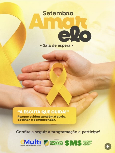 Setembro Amarelo: Graccho Cardoso promove ações de conscientização e cuidado com a saúde mental
