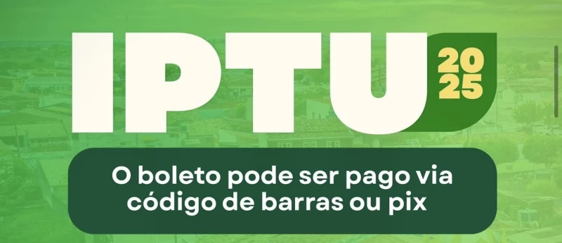 IPTU 2025 já pode ser pago em Graccho Cardoso
