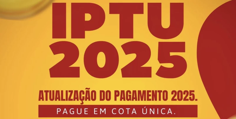 IPTU 2025 JÁ ESTÁ DISPONÍVEL EM GRACCHO CARDOSO