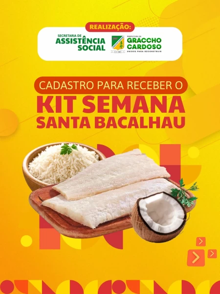 Prefeitura inicia cadastro para entrega do Kit Semana Santa com bacalhau em Graccho Cardoso