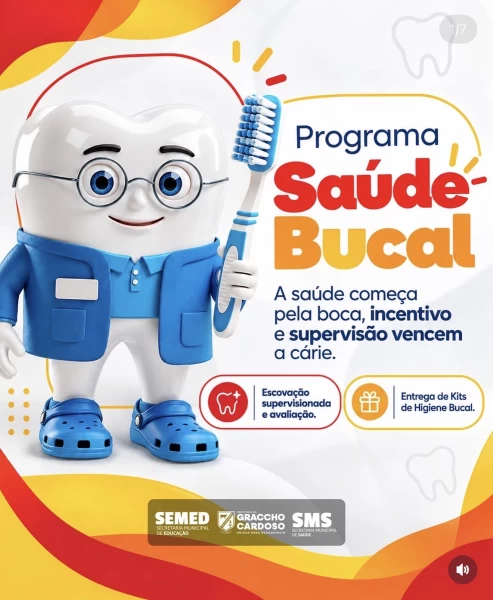 Prefeitura de Graccho Cardoso promove ações de saúde bucal nas escolas municipais