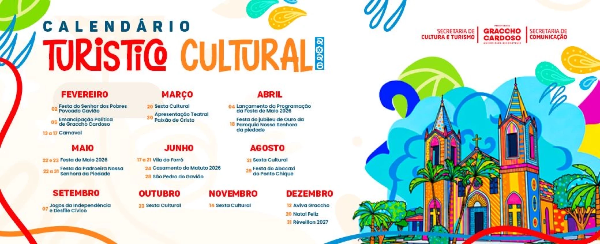 Calendário Turístico Cultural 2026