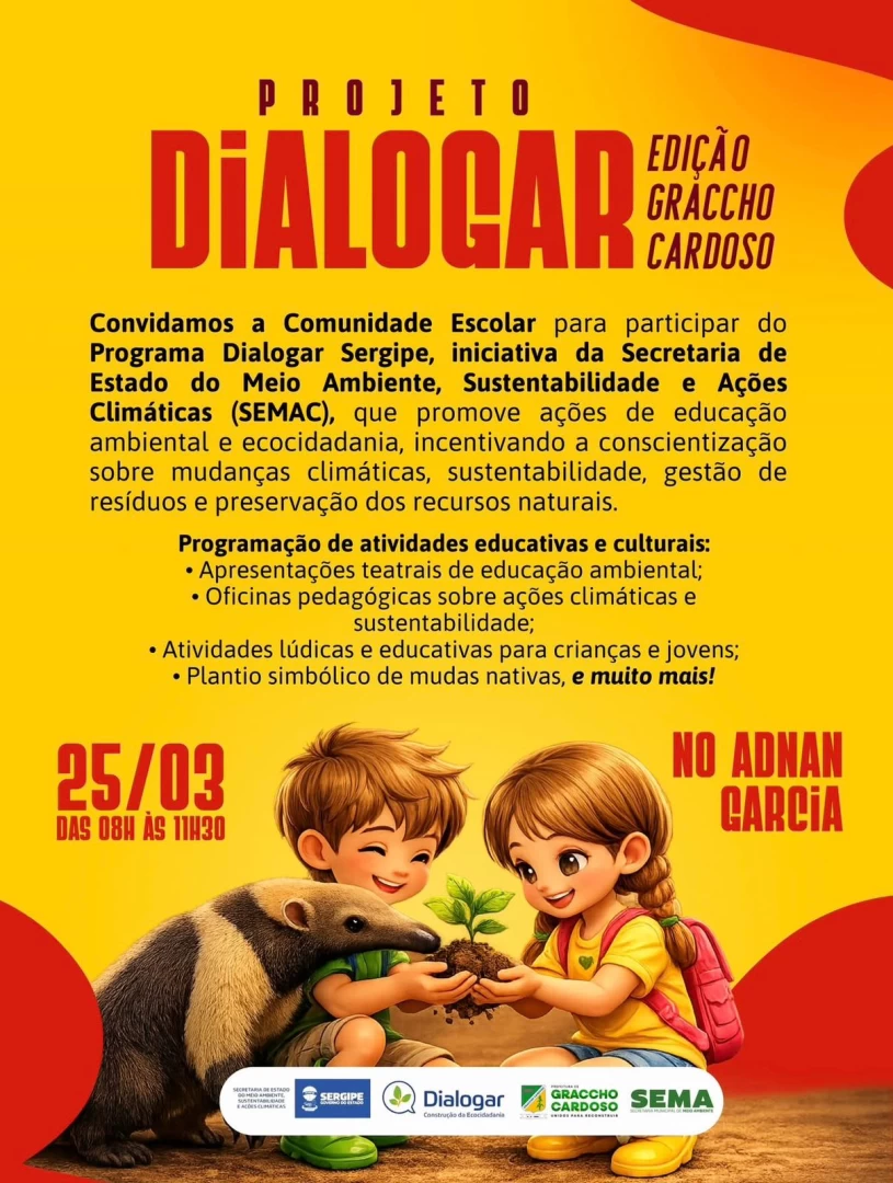 Projeto Dialogar chega a Graccho Cardoso com ações de educação ambiental para estudantes