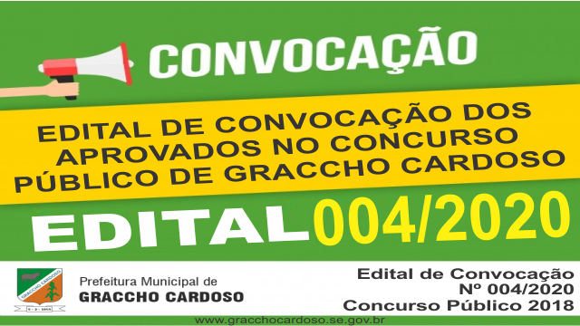 EDITAL DE CONVOCAÇÃO Nº 004/2020